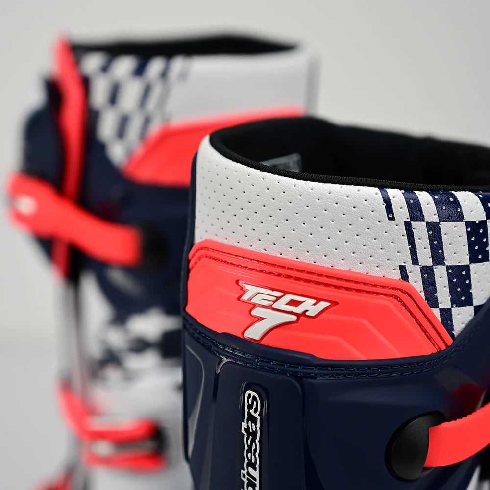 ALPINESTARS TECH 7 MX BOOT SOLID WHITE / NAVY