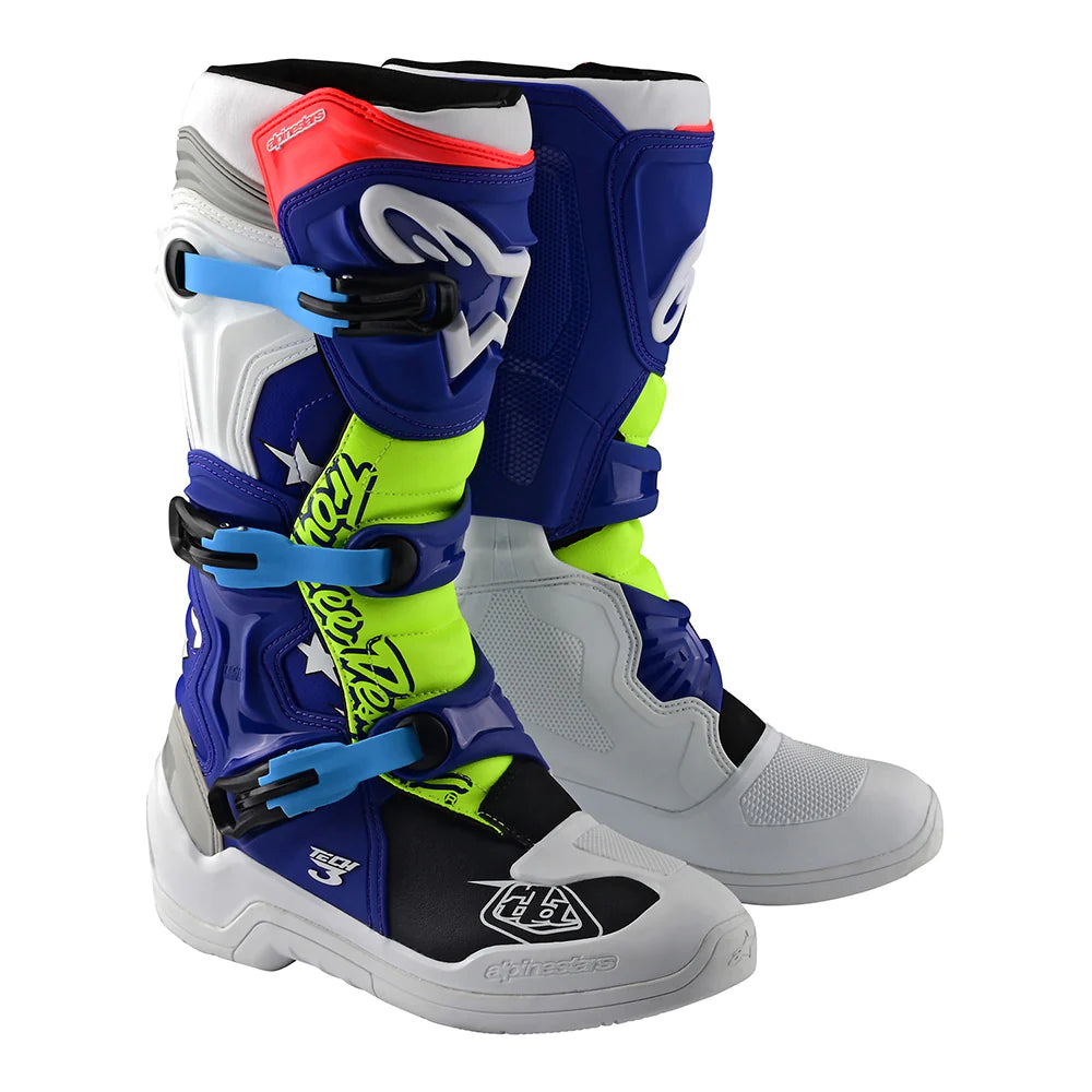 ALPINESTARS TECH 3 MX BOOT SOLID WHITE / BLUE