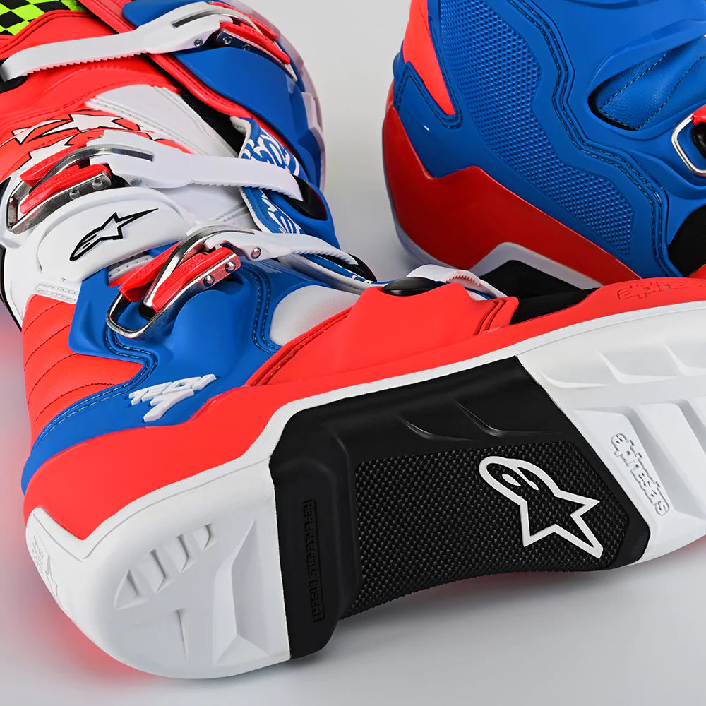 ALPINESTARS TECH 7 MX BOOT SOLID ROCKET RED / WHITE / BLUE