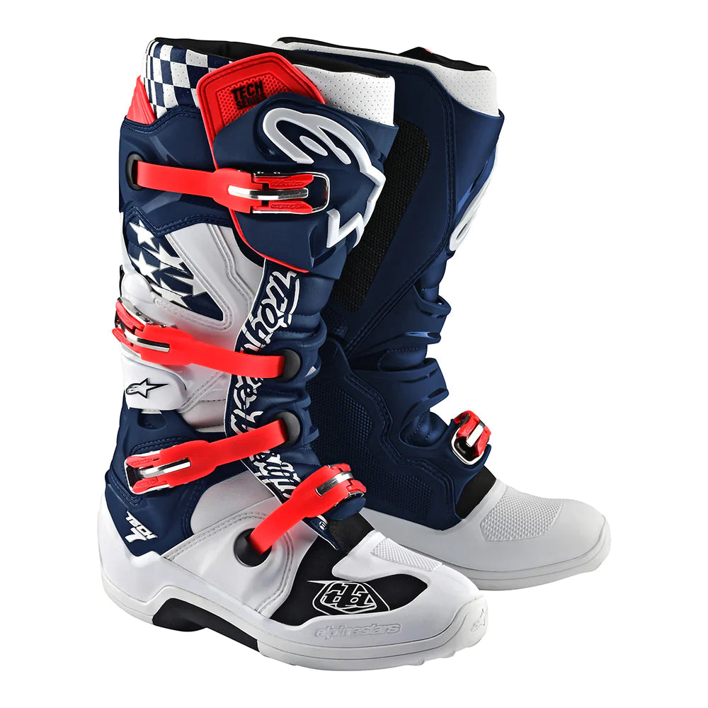 ALPINESTARS TECH 7 MX BOOT SOLID WHITE / NAVY