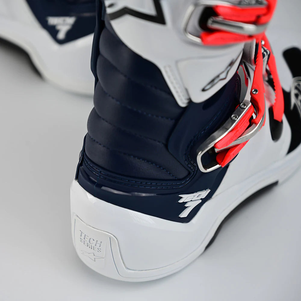 ALPINESTARS TECH 7 MX BOOT SOLID WHITE / NAVY