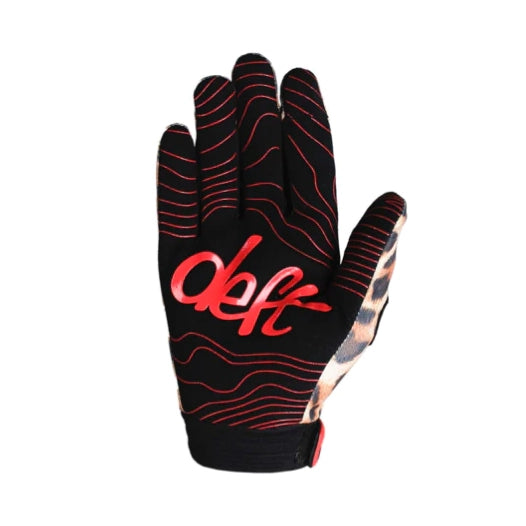 DEFT FAMILY CATALYST 2.0 RED LEOPARD GLOVES