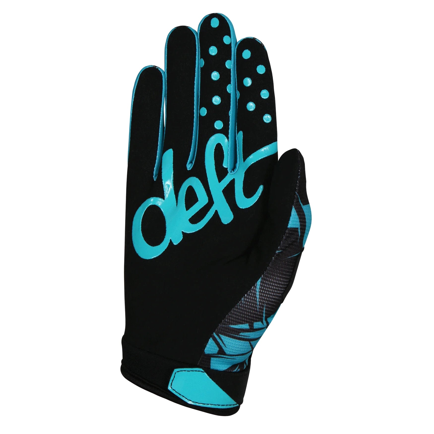 DEFT FAMILY EQVLNT REFLECT BLACK / AQUA GLOVES