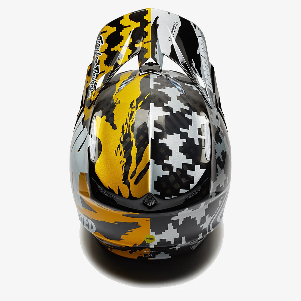 SE5 CARBON HELMET W/MIPS UNDEFEATED X TROY LEE DESIGNS GOLD / BLACK