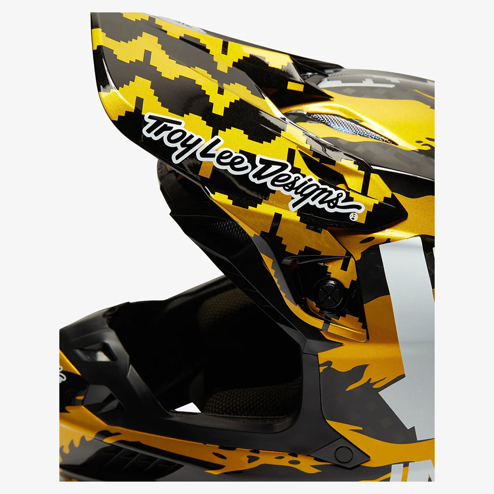 SE5 CARBON HELMET W/MIPS UNDEFEATED X TROY LEE DESIGNS GOLD / BLACK