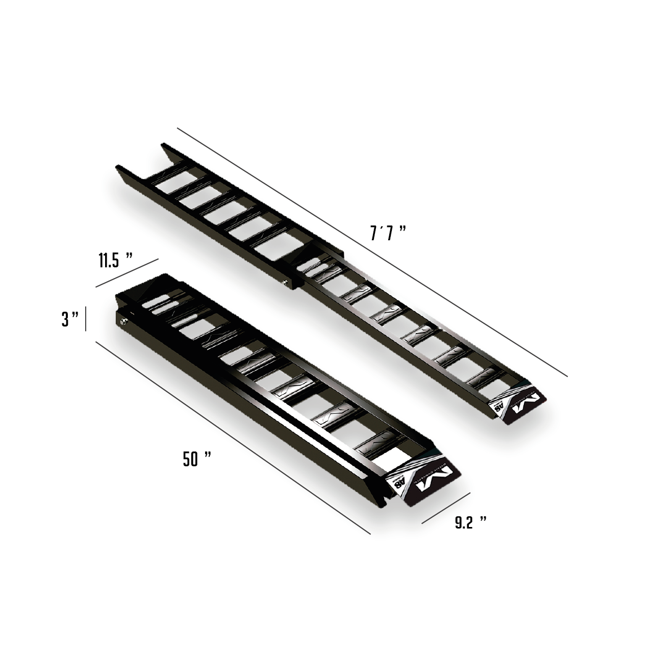 A8 8' ALUMINUM MOTORCYCLE FOLDING LOADING RAMP